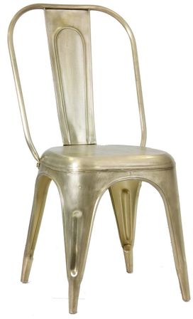 Chaise industrielle laiton champagne Esmia