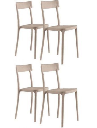 Chaise italienne empilable polypropylène Saray - Lot de 4