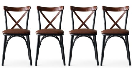 Chaise Kortal en bois et métal - Élégance rustique pour la cuisine