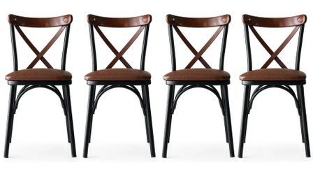 Chaise Kortal en bois et métal - Élégance rustique pour la cuisine