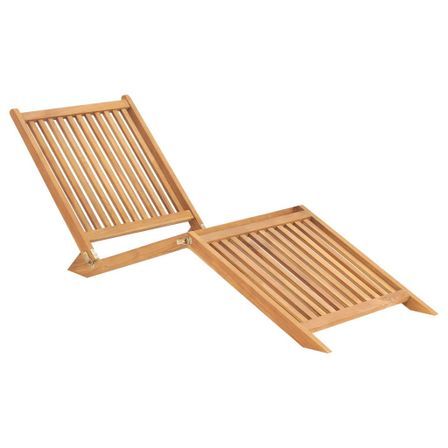 Chaise longue Bois de teck solide 2