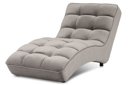 Chaise longue d'intérieur tissu capitonné RIKAL – Confort durable