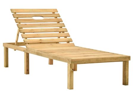 Chaise longue de jardin Bois de pin imprégné