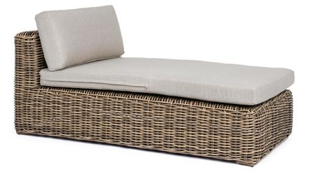 Chaise longue en aluminium avec coussins Cora