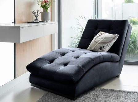 Chaise longue en velours BORA – Moderne & confortable