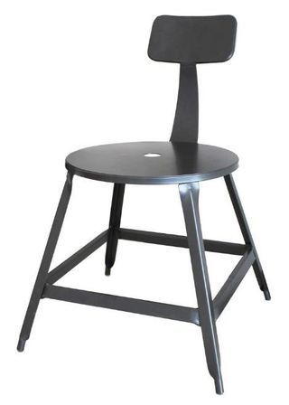 Chaise métal industriel gris Lore - Lot de 2