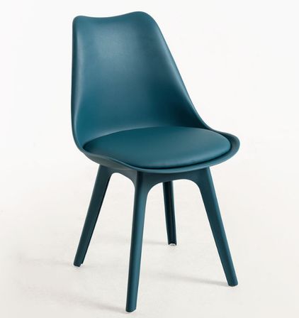 Chaise moderne ARKO - Polypropylène & coussin en simili cuir