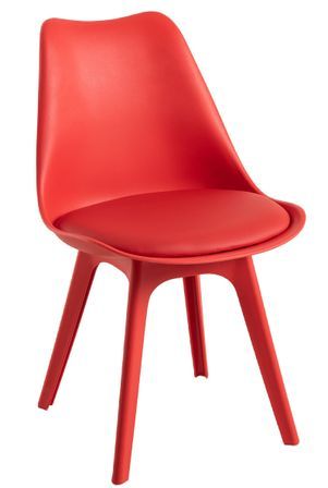 Chaise moderne ARKO - Polypropylène & coussin en simili cuir