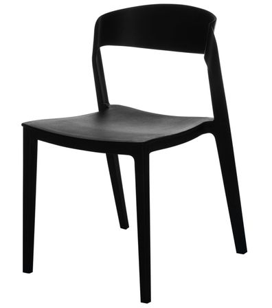 Chaise moderne polypropylène noir ADEL