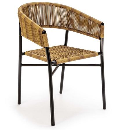 Chaise moderne ROZIKA - Métal et fibres synthétiques