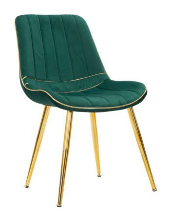 Chaise paris verte/or ensemble de 2 pièces 51x59x79 cm