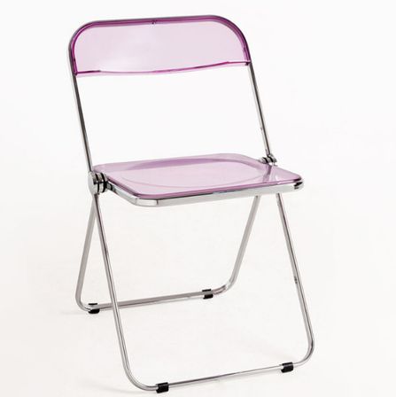 Chaise pliante rose Marta - Lot de 4
