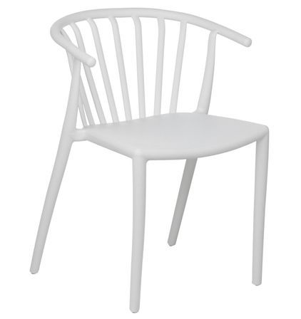 Chaise polypropylène empilable avec accoudoirs ZELINA