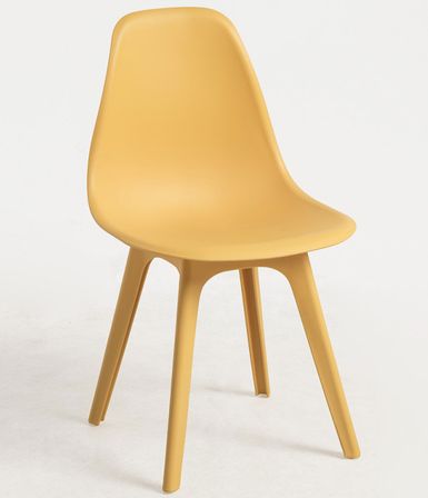 Chaise polypropylène jaune Brink - Lot de 2