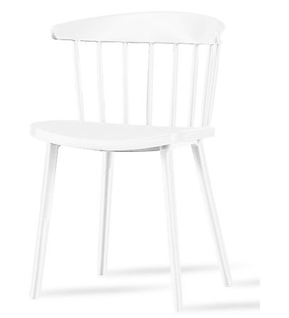 Chaise polypropylène plastique blanc Charly