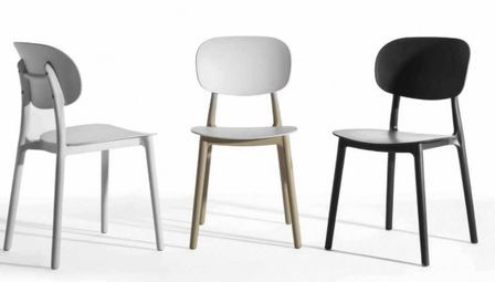 Chaise polyvalente en polypropylène Klaza - Lot de 4