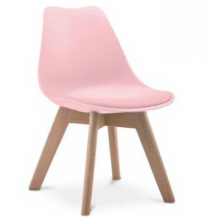 Chaise pour enfant TULA style nordique - Assise en simili cuir et pieds en bois clair