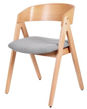 Chaise premium MERKA – Structure en bois et assise en tissu confortable
