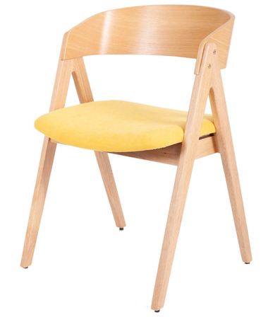 Chaise premium MERKA – Structure en bois et assise en tissu confortable