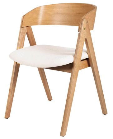 Chaise premium MERKA – Structure en bois et assise en tissu confortable