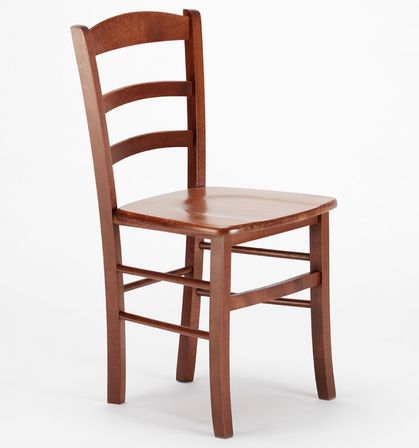 Chaise rustique traditionnel bois foncé Kuza - Lot de 2