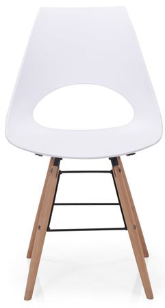 Chaise scandinave blanche Dona - Lot de 4