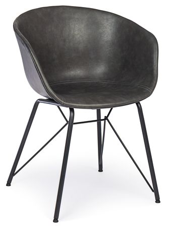 Chaise simili cuir WARHOL - Style vintage