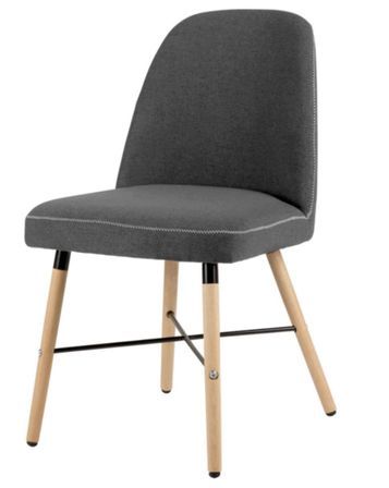 Chaise style scandinave en bois de hêtre et tissu Otrika