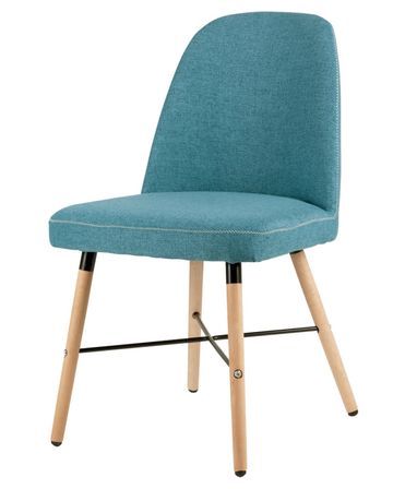 Chaise style scandinave en bois de hêtre et tissu Otrika