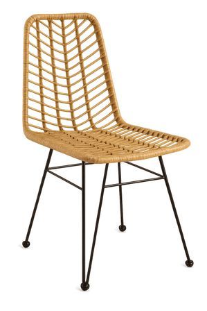 Chaise TAKA – Rotin naturel synthétique et acier