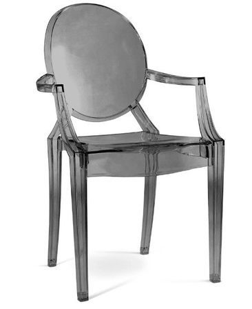 Chaise transparente LOUIVA avec accoudoirs Haut de gamme - Elégant et résistant