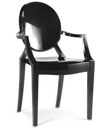 Chaise transparente LOUIVA avec accoudoirs Haut de gamme - Elégant et résistant