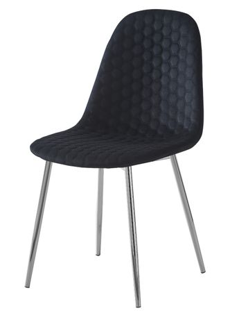 Lot de 6 chaises Ruka en velours avec pieds en acier chromé - Élégance moderne