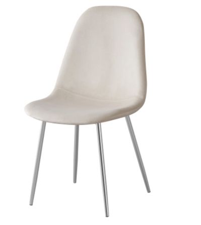 Lot de 6 chaises Ruka en velours avec pieds en acier chromé - Élégance moderne