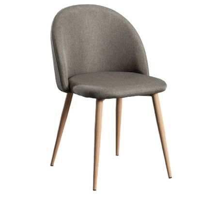 Chaise VIDA confort tendance - Tissu et pieds en métal effet bois naturel