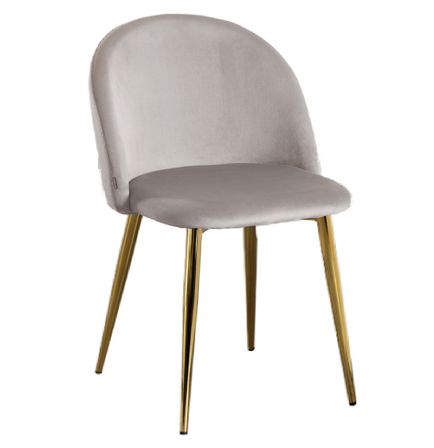 Chaise VIDA design - Velours et pieds en métal doré
