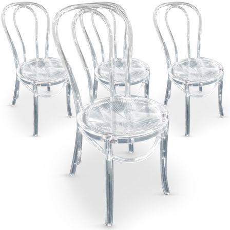 Chaises bistrot Plexi Transparent Coste
