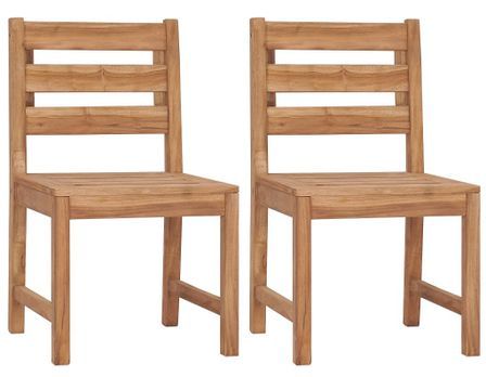 Chaises de jardin 2 pcs Bois de teck solide