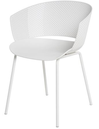 Chaise moderne avec accoudoirs en polypropylène et métal Nova