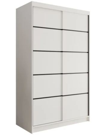 Armoire coulissante 2 portes ANLY 120 cm – Compacte, moderne et fonctionnelle