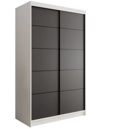 Armoire coulissante 2 portes ANLY 120 cm – Compacte, moderne et fonctionnelle