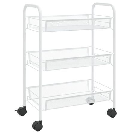 Chariot de cuisine en métal 3 niveaux Loma L 46 x H 64 x P 26 cm - Pratique et Polyvalent