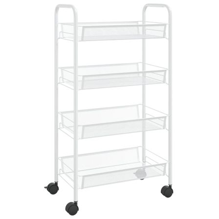 Chariot de cuisine en métal 4 niveaux Loma L 46 x H 85 x P 26 cm - Compact et Polyvalent