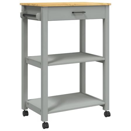 Chariot de cuisine MONZA 60x40x90 cm bois massif de pin