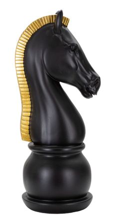 Cheval noir et or cm ø 18,5x50