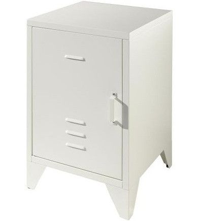 Chevet enfant métal blanc mat Bronx