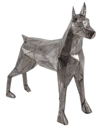 Chien figure décorative en fer LIKO L 65 cm