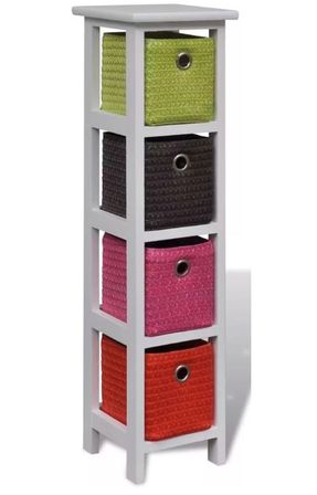 Chiffonnier 4 tiroirs bois blanc Finess