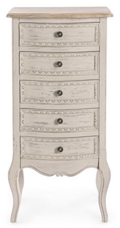 Chiffonnier JARA – Bois de paulownia beige – 5 tiroirs