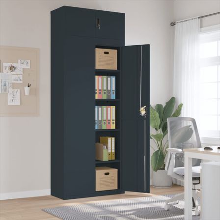 Classeur anthracite 90x40x240 cm acier